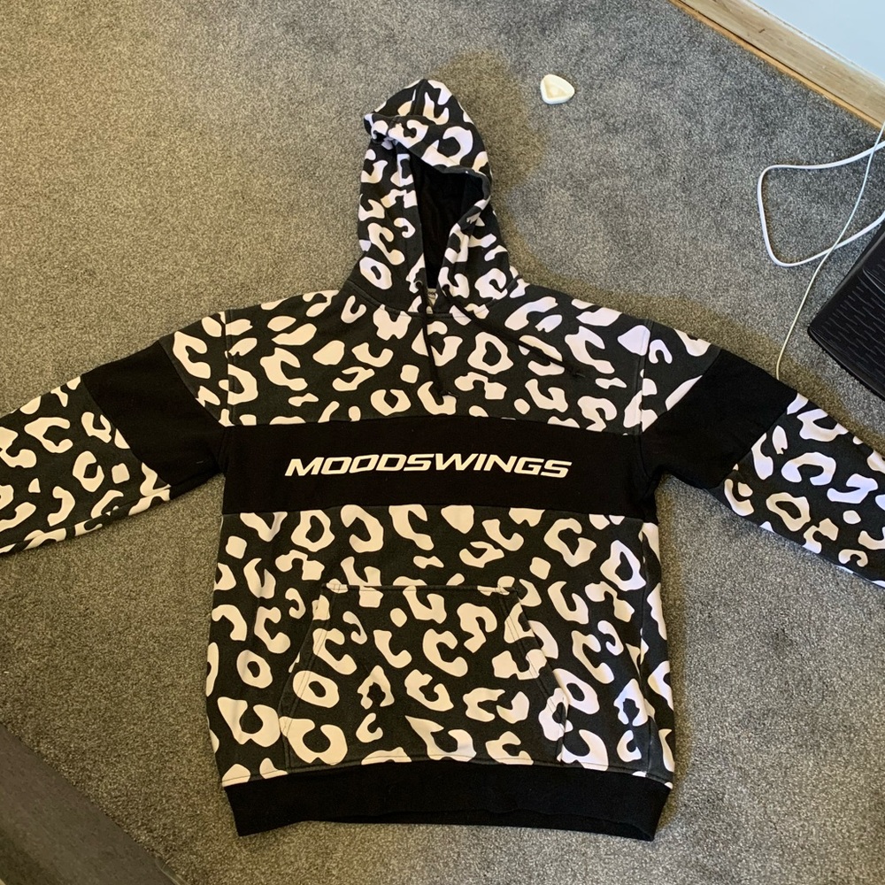 Moodswings Snow Leopard Print Hoodie